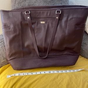 Dark purple leather laptop/work bag